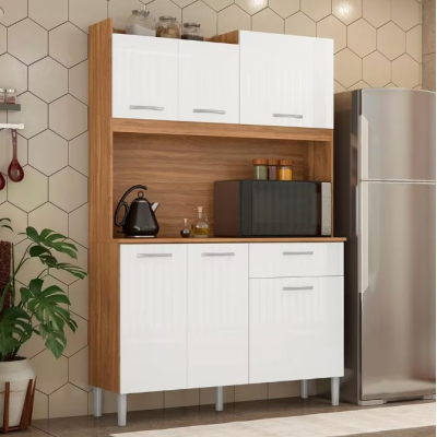 Cozinha Compacta  Íris com 6 Portas e 1 Gaveta - Demóbile - Exclusiva Móveis