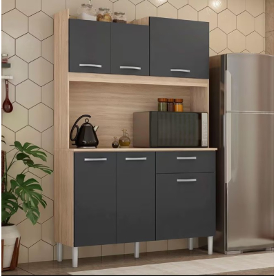 Cozinha Compacta  Íris com 6 Portas e 1 Gaveta - Demóbile - Exclusiva Móveis
